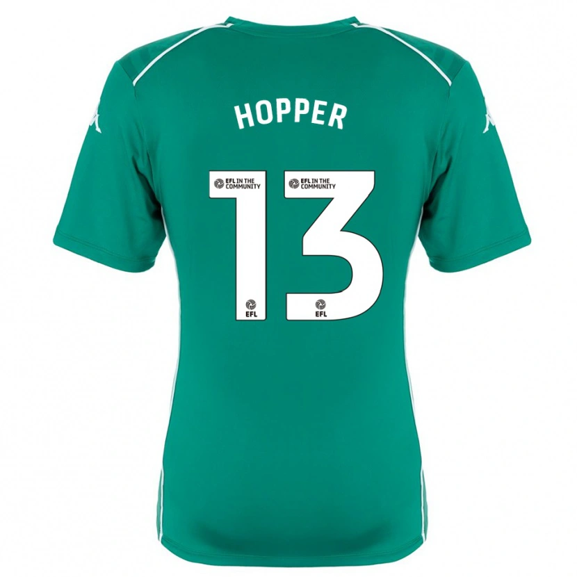 Danxen Mulher Jake Hopper #13 Verde Branco Camisola Guarda-Redes 2025/26 Camisa