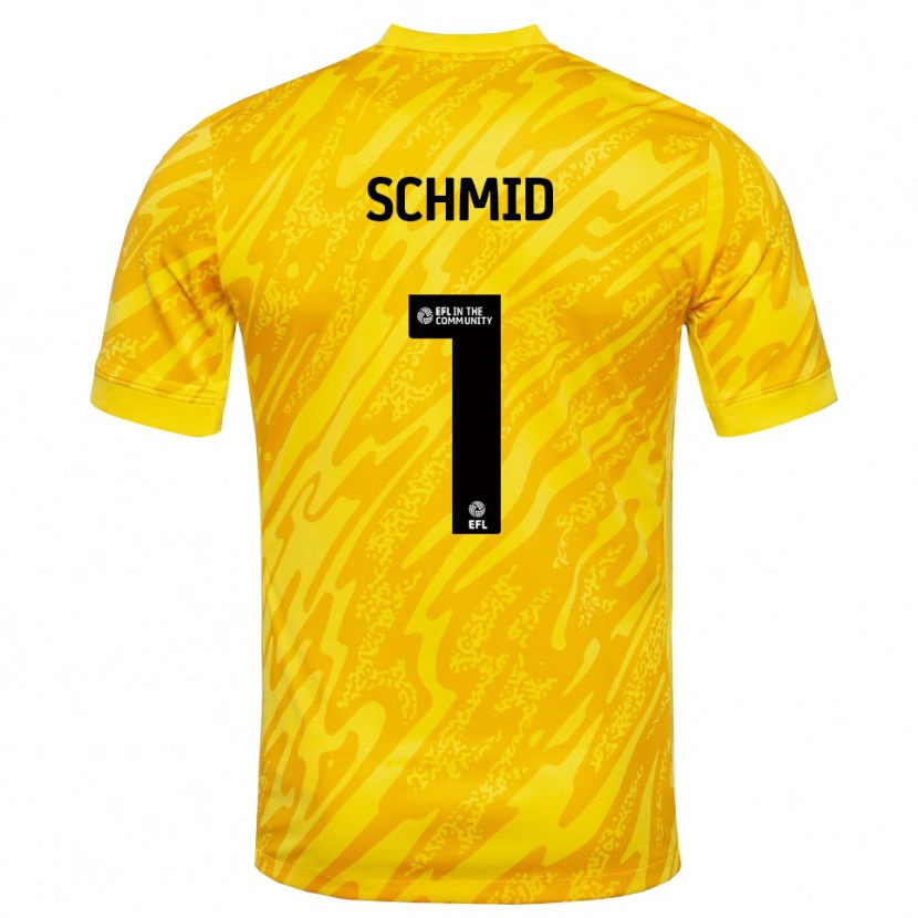 Danxen Mulher Nicolas Schmid #1 Amarelo Preto Camisola Guarda-Redes 2025/26 Camisa