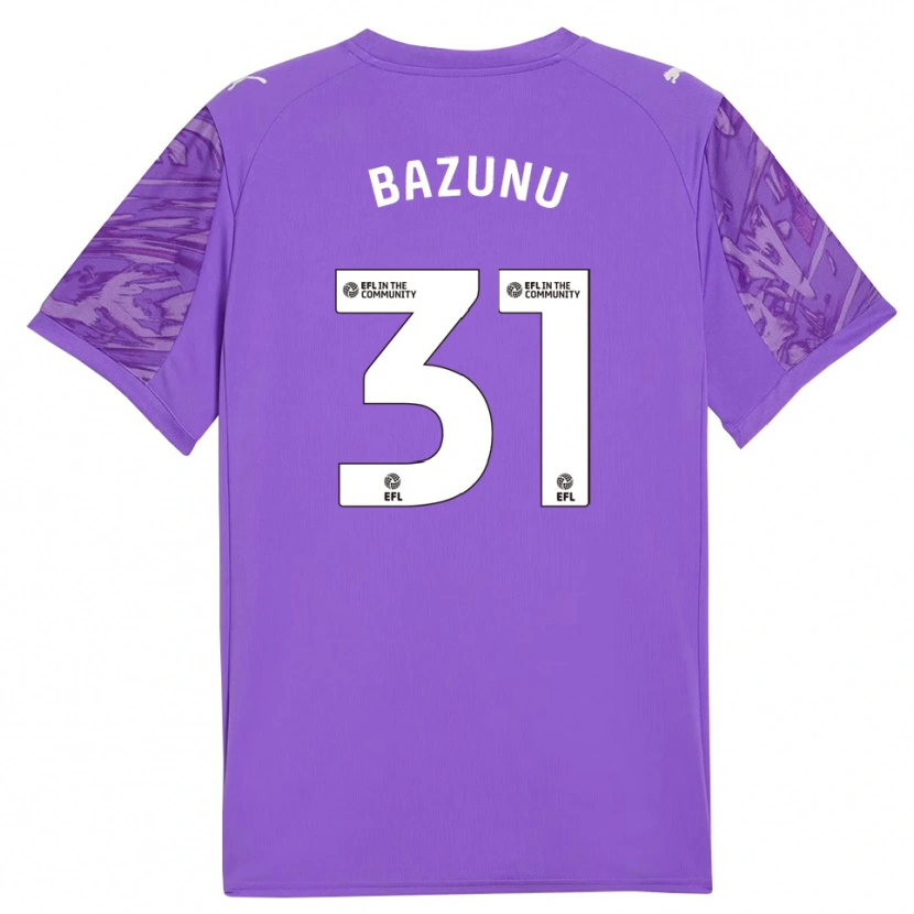 Danxen Mulher Gavin Bazunu #31 Roxo Branco Camisola Guarda-Redes 2025/26 Camisa