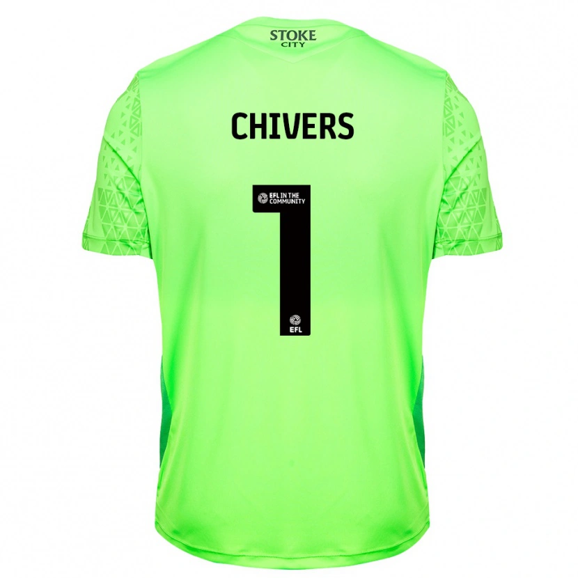 Danxen Mulher Ben Chivers #1 Verde Preto Camisola Guarda-Redes 2025/26 Camisa