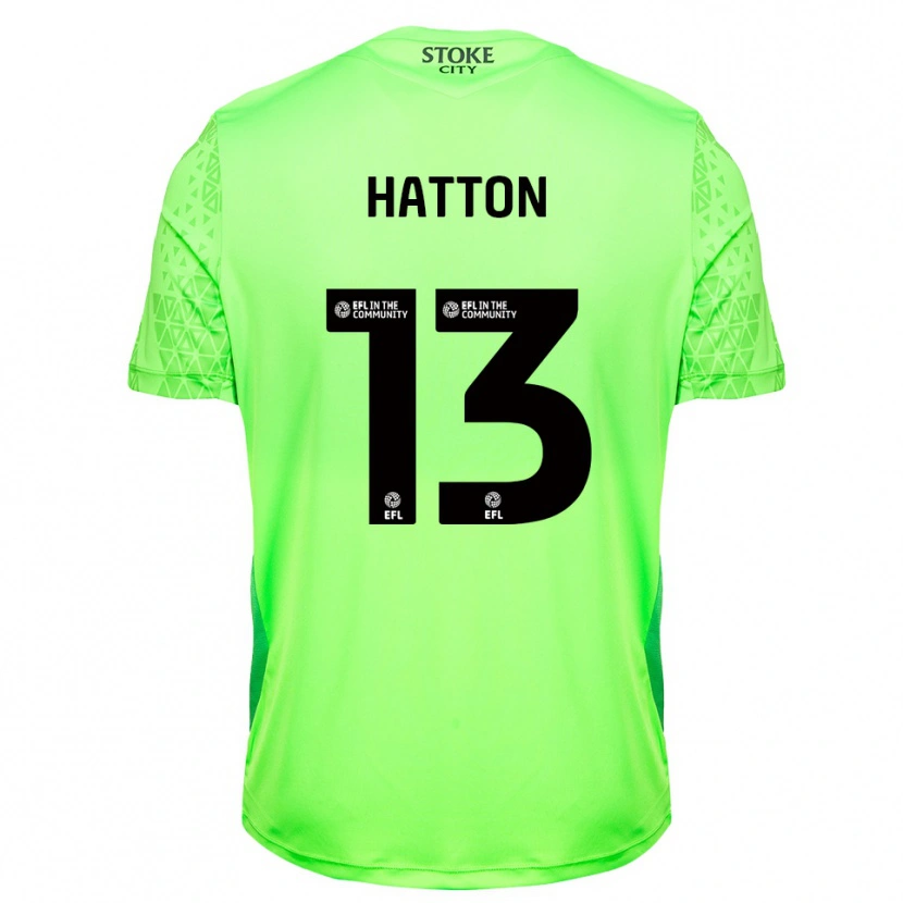 Danxen Mulher Oscar Hatton #13 Verde Preto Camisola Guarda-Redes 2025/26 Camisa