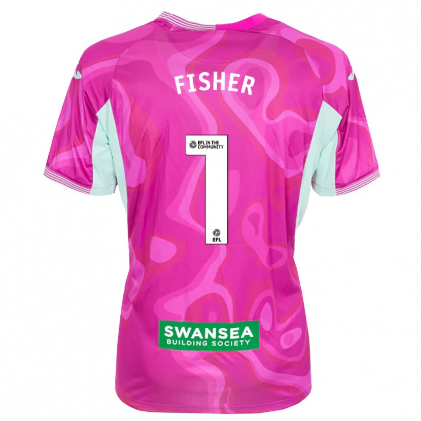 Danxen Mulher Andy Fisher #1 Magenta Branco Camisola Guarda-Redes 2025/26 Camisa