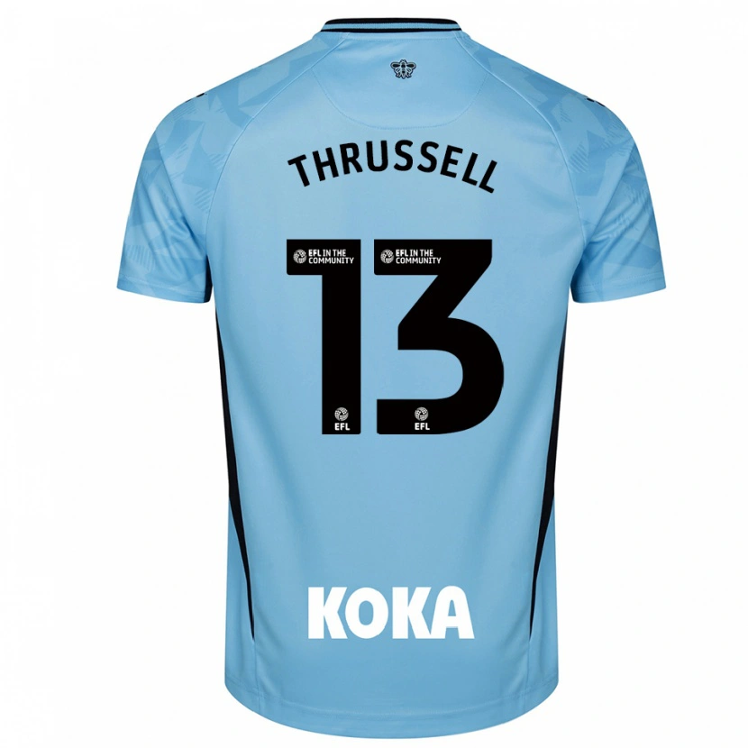 Danxen Mulher Sebastian Thrussell #13 Azul Céu Claro Camisola Guarda-Redes 2025/26 Camisa