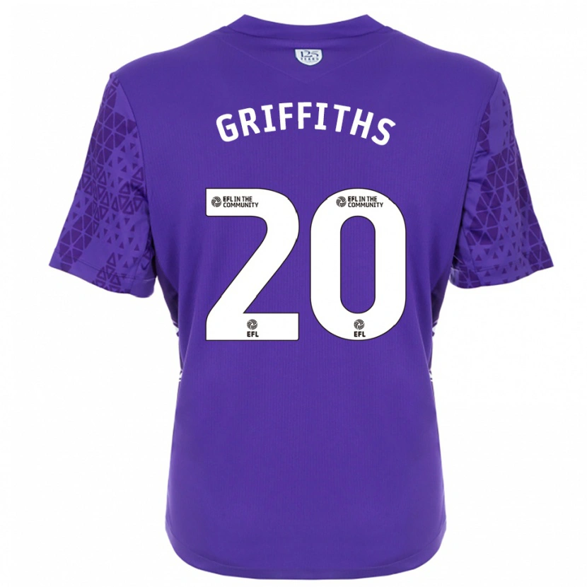Danxen Mulher Josh Griffiths #20 Branco Roxo Camisola Guarda-Redes 2025/26 Camisa