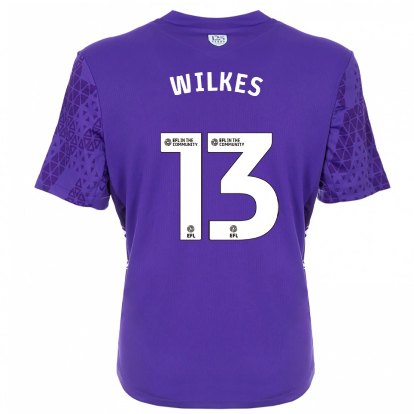 Danxen Mulher Liam Wilkes #13 Branco Roxo Camisola Guarda-Redes 2025/26 Camisa