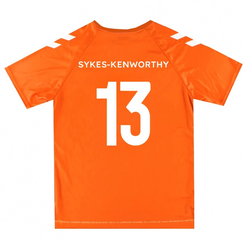 Danxen Mulher George Sykes-Kenworthy #13 Branco Laranja Camisola Guarda-Redes 2025/26 Camisa