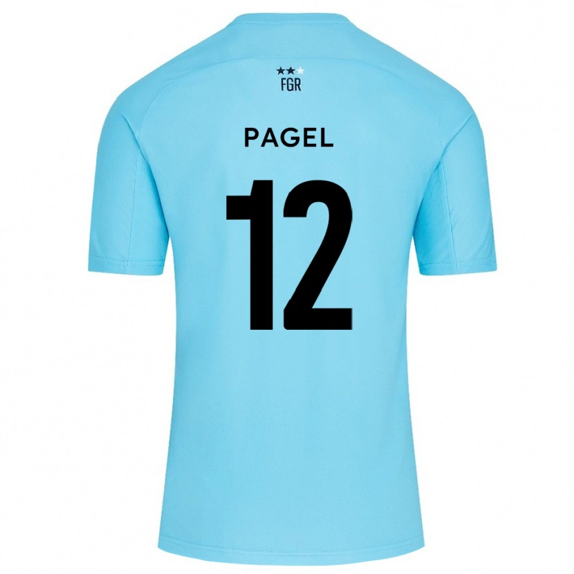Danxen Mulher Fiachra Pagel #12 Branco Azul Céu Camisola Guarda-Redes 2025/26 Camisa