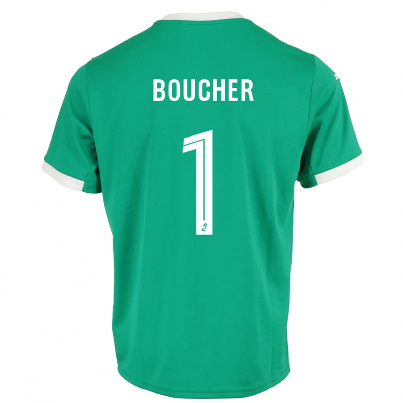 Danxen Mulher Zacharie Boucher #1 Verde Branco Camisola Guarda-Redes 2025/26 Camisa