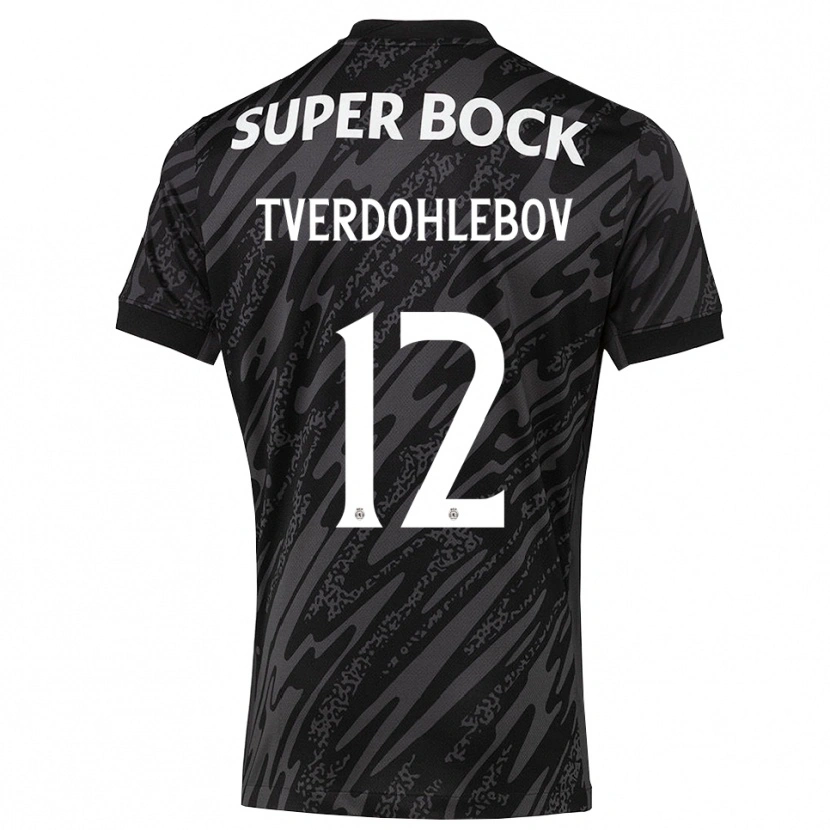 Danxen Mulher Alex Tverdohlebov #12 Cinza Preto Branco Camisola Guarda-Redes 2025/26 Camisa