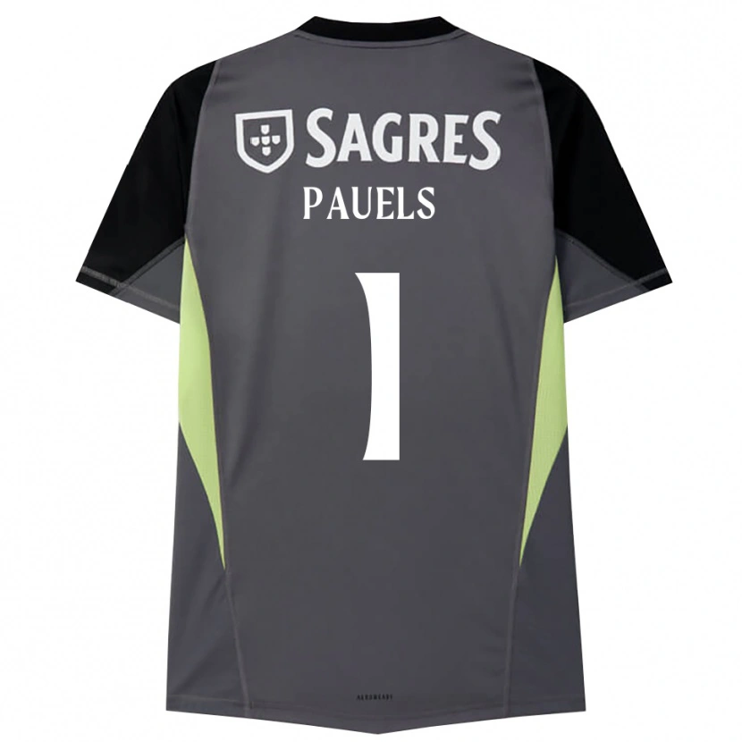 Danxen Mulher Lena Pauels #1 Cinza Escuro Preto Camisola Guarda-Redes 2025/26 Camisa