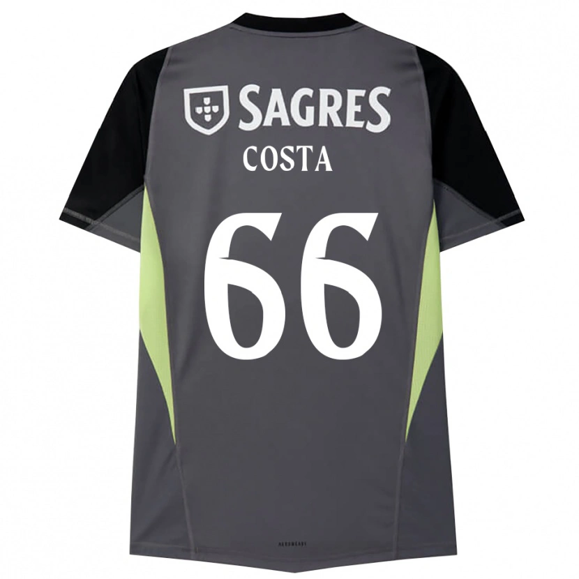 Danxen Mulher Rute Costa #66 Cinza Escuro Preto Camisola Guarda-Redes 2025/26 Camisa