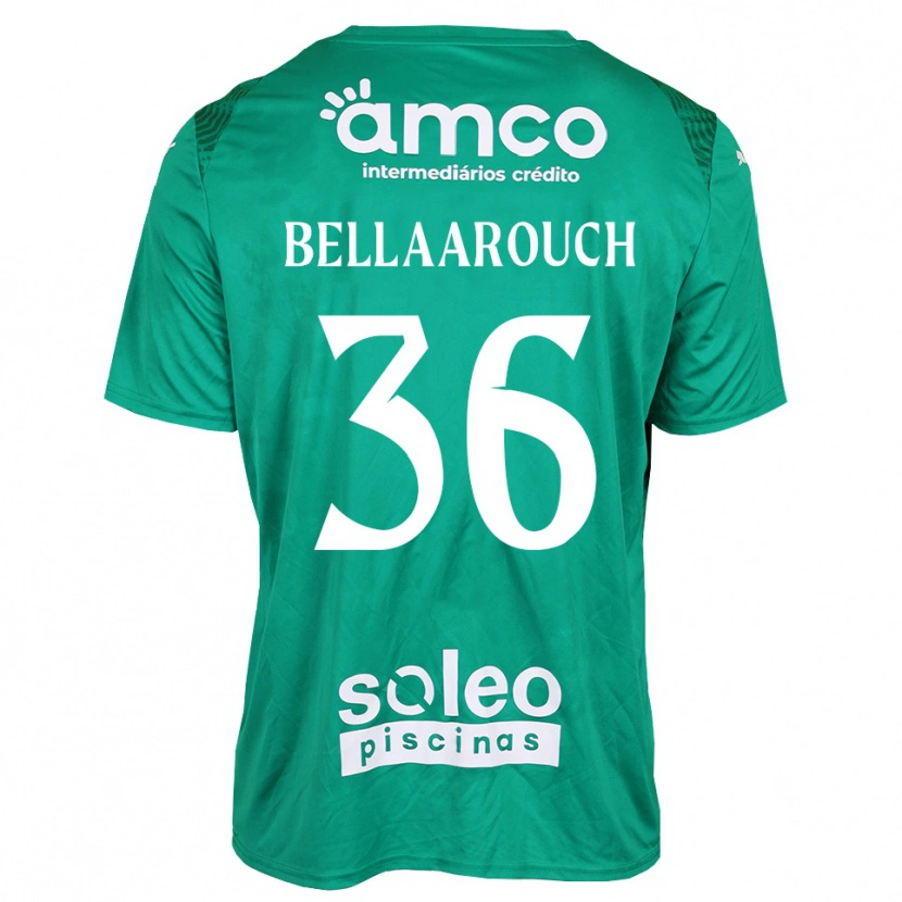 Danxen Mulher Alaa Bellaarouch #36 Verde Branco Camisola Guarda-Redes 2025/26 Camisa