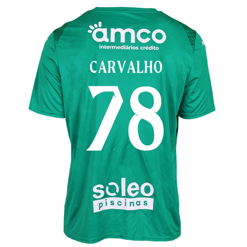 Danxen Mulher João Carvalho #78 Verde Branco Camisola Guarda-Redes 2025/26 Camisa