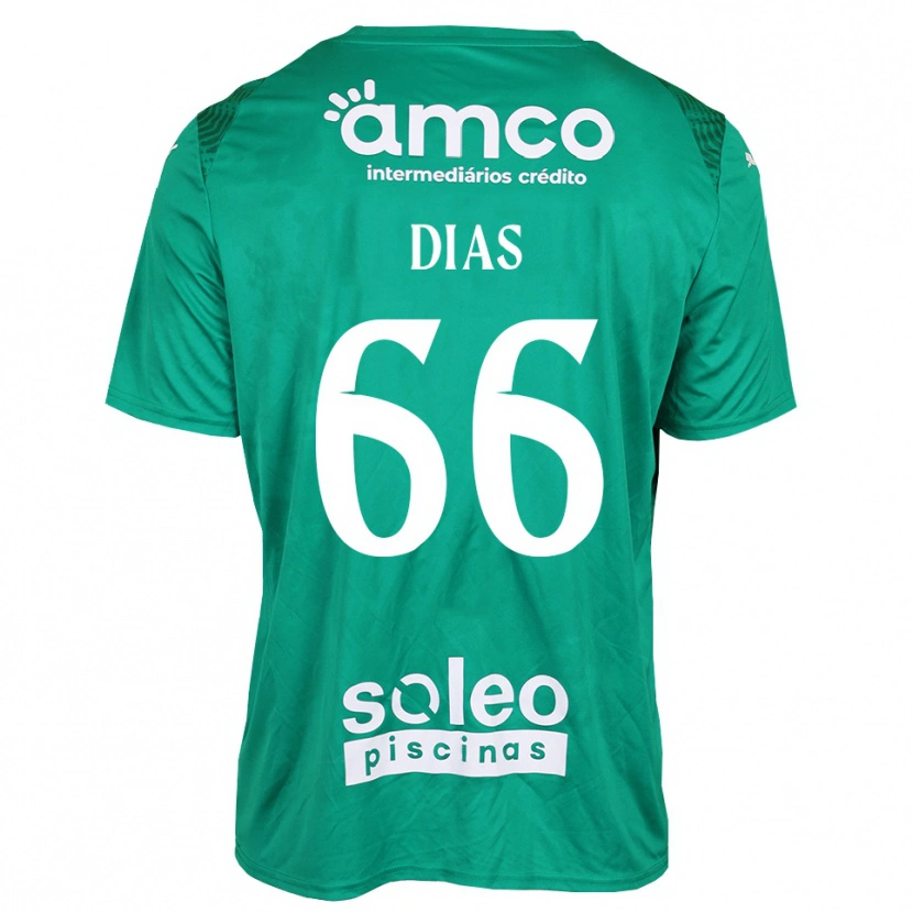 Danxen Mulher Gonçalo Dias #66 Verde Branco Camisola Guarda-Redes 2025/26 Camisa