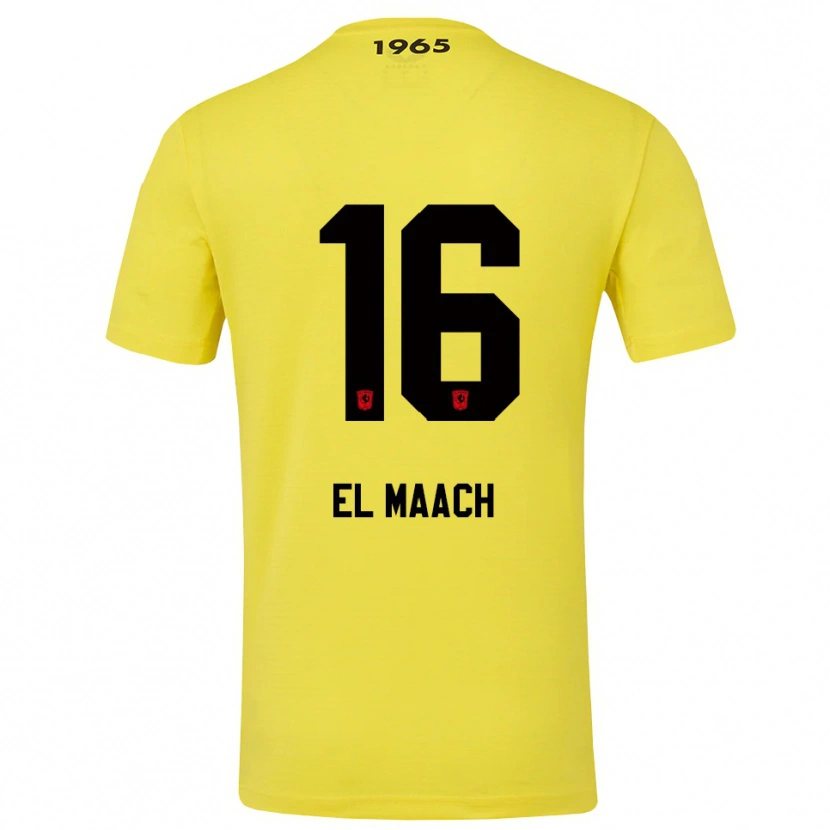 Danxen Mulher Issam El Maach #16 Amarelo Preto Camisola Guarda-Redes 2025/26 Camisa