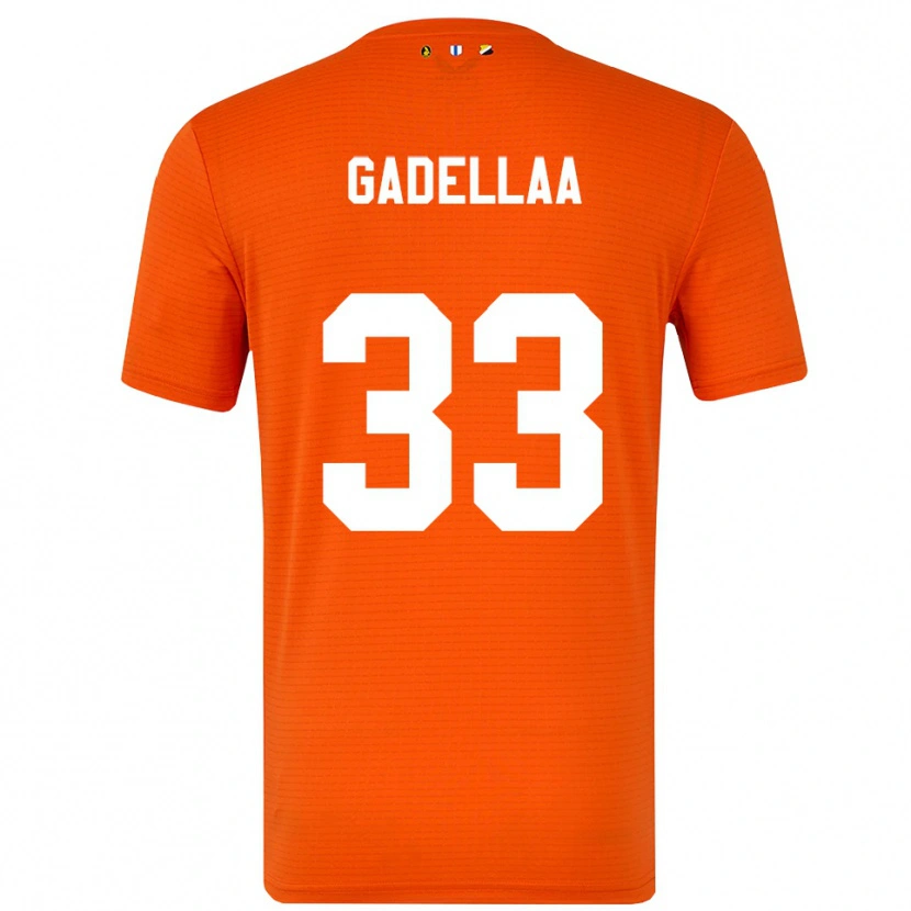 Danxen Mulher Kevin Gadellaa #33 Laranja Preto Camisola Guarda-Redes 2025/26 Camisa