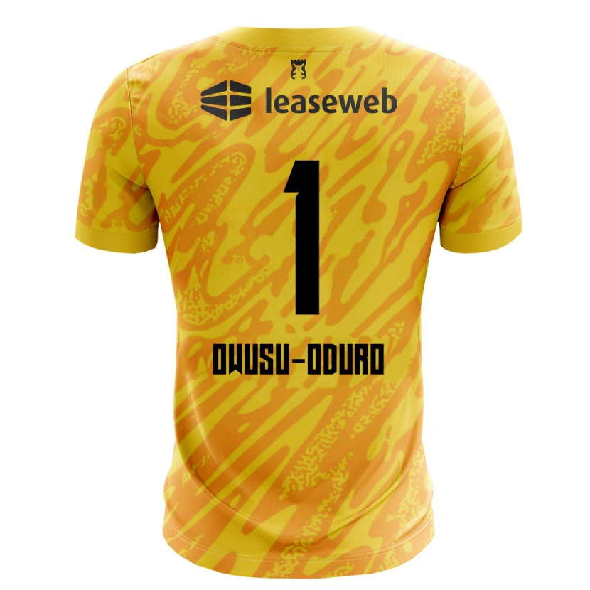 Danxen Mulher Rome Jayden Owusu-Oduro #1 Laranja Amarelo Preto Camisola Guarda-Redes 2025/26 Camisa