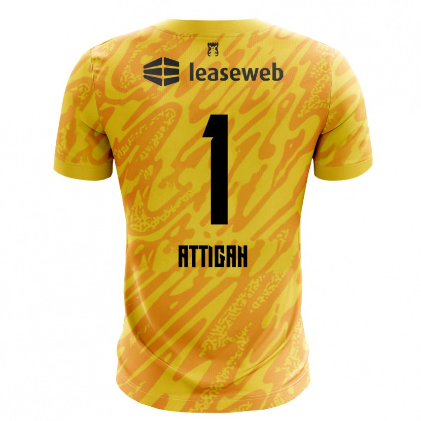 Danxen Mulher Quenten Attigah #1 Laranja Amarelo Preto Camisola Guarda-Redes 2025/26 Camisa