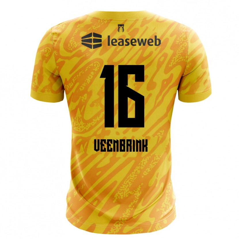 Danxen Mulher Jayden Veenbrink #16 Laranja Amarelo Preto Camisola Guarda-Redes 2025/26 Camisa