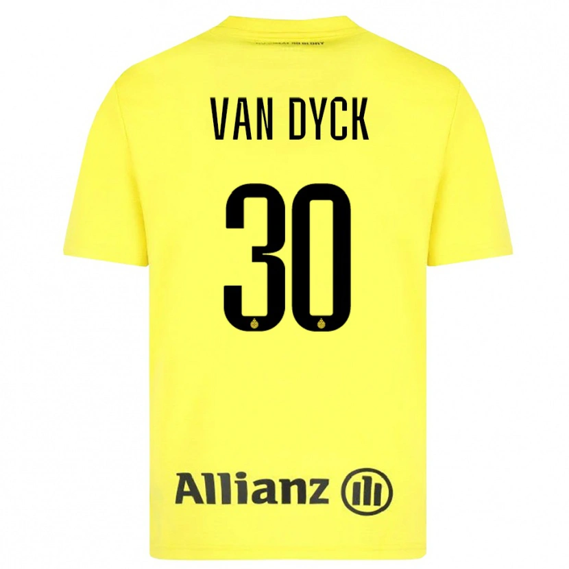 Danxen Mulher Nell Van Dyck #30 Amarelo Preto Camisola Guarda-Redes 2025/26 Camisa