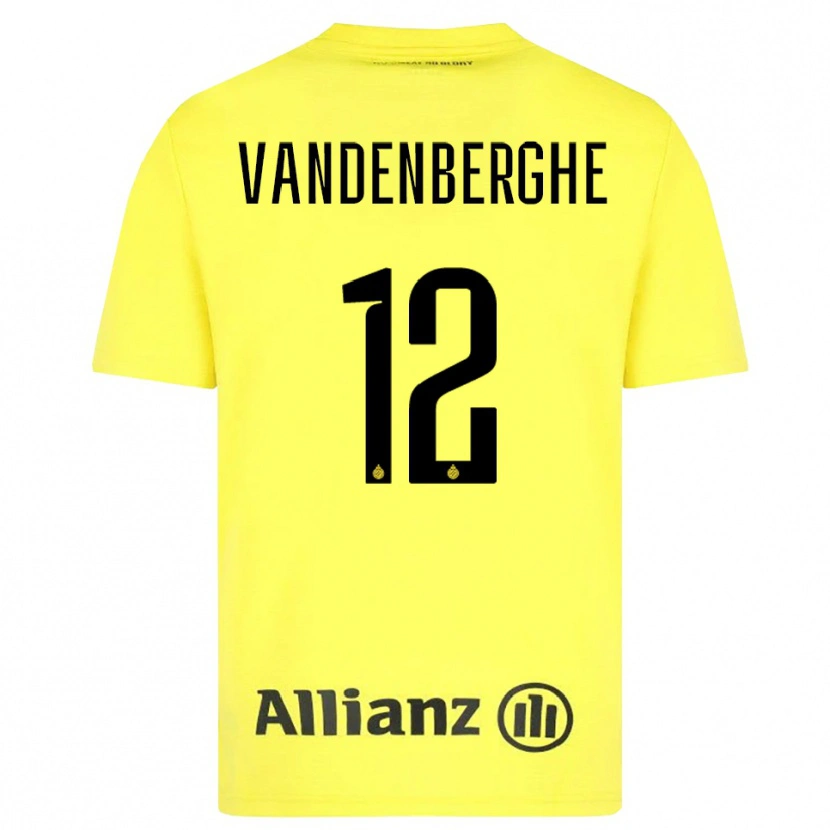 Danxen Mulher Xander Vandenberghe #12 Amarelo Preto Camisola Guarda-Redes 2025/26 Camisa