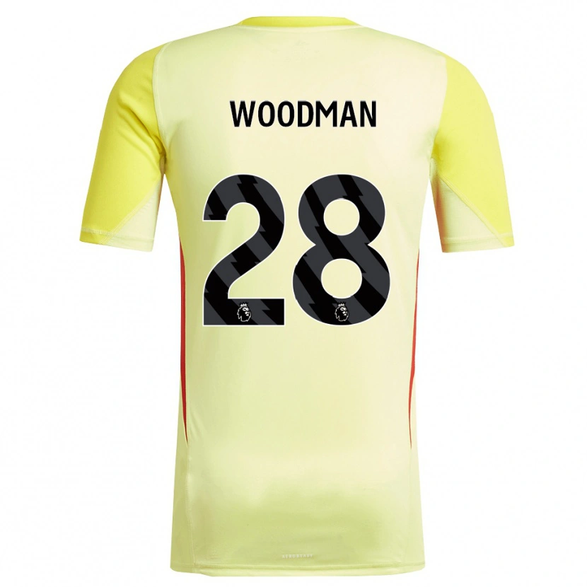 Danxen Mulher Freddie Woodman #28 Amarelo Vermelho Camisola Guarda-Redes 2025/26 Camisa