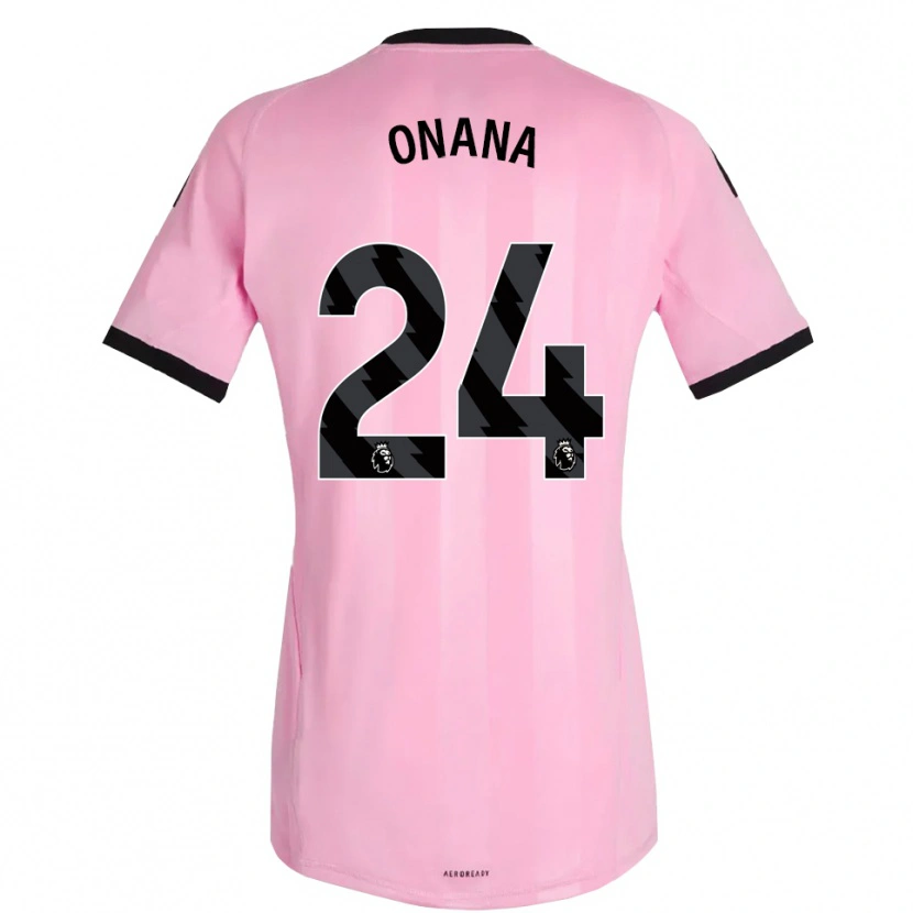 Danxen Mulher André Onana #24 Rosa Preto Camisola Guarda-Redes 2025/26 Camisa