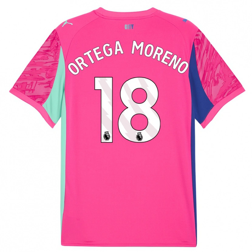 Danxen Mulher Stefan Ortega #18 Rosa Rosa Camisola Guarda-Redes 2025/26 Camisa