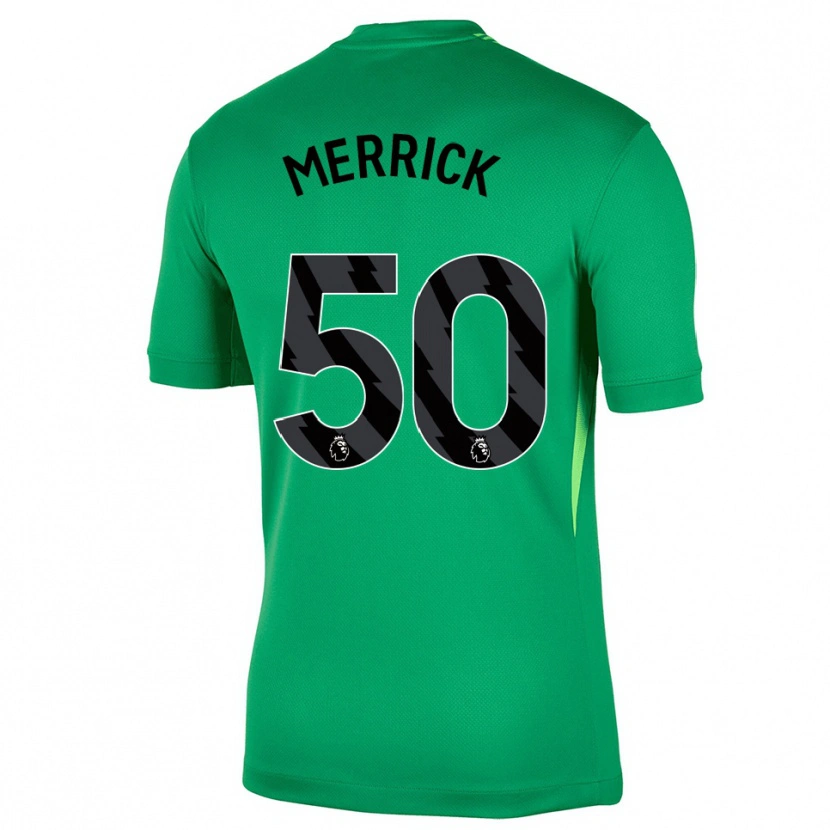 Danxen Mulher Max Merrick #50 Verde Preto Camisola Guarda-Redes 2025/26 Camisa