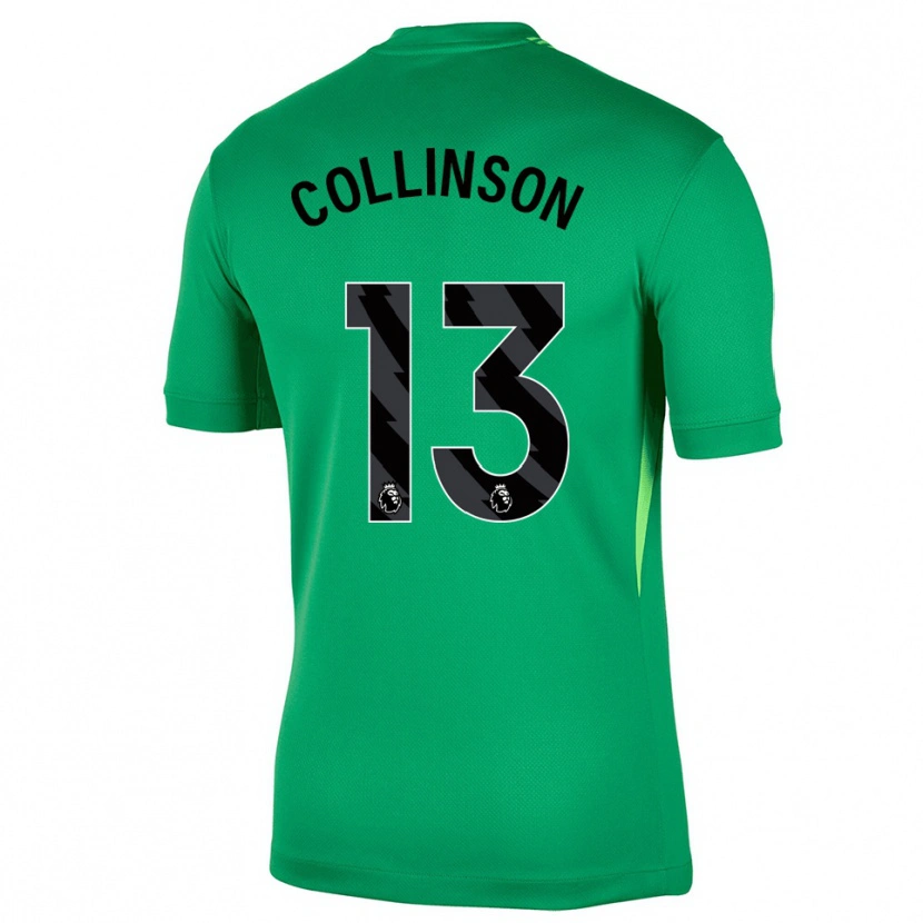 Danxen Mulher Isaac Collinson #13 Verde Preto Camisola Guarda-Redes 2025/26 Camisa