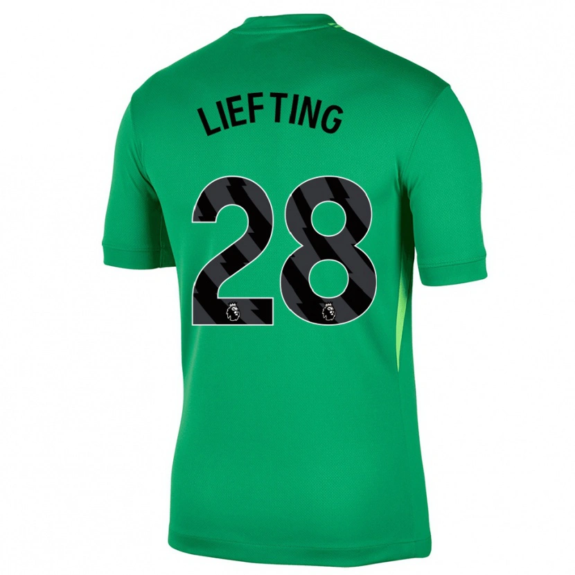 Danxen Mulher Femke Liefting #28 Verde Preto Camisola Guarda-Redes 2025/26 Camisa