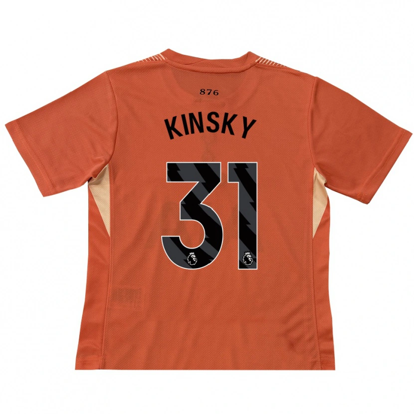 Danxen Mulher Antonín Kinský #31 Laranja Preto Camisola Guarda-Redes 2025/26 Camisa
