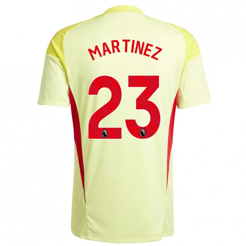 Danxen Mulher Emiliano Martínez #23 Amarelo Claro Camisola Guarda-Redes 2025/26 Camisa