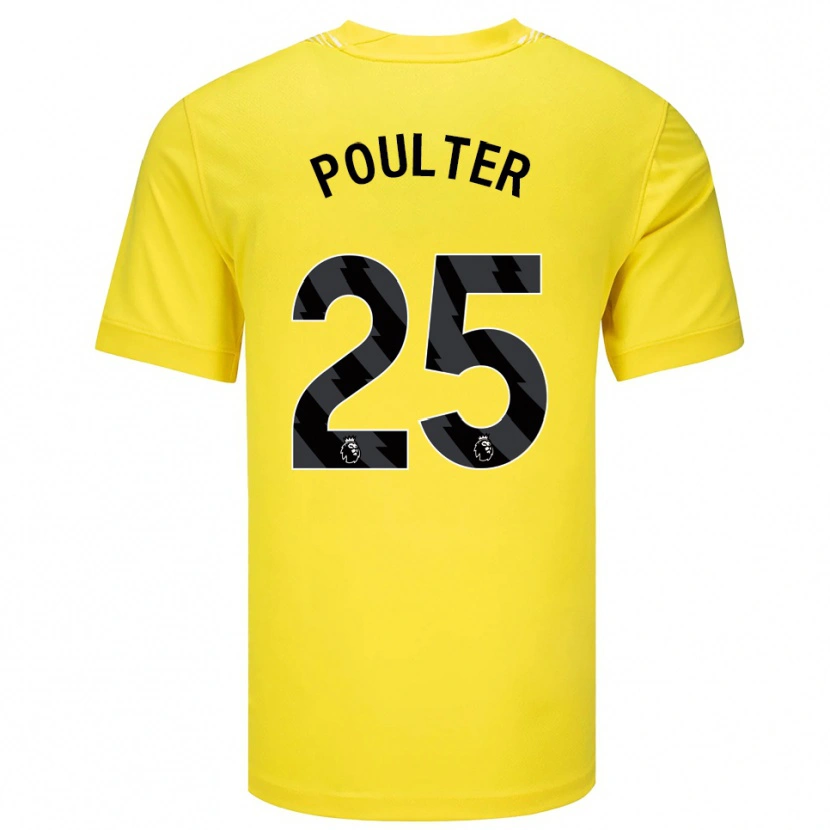 Danxen Mulher Hannah Poulter #25 Amarelo Preto Camisola Guarda-Redes 2025/26 Camisa