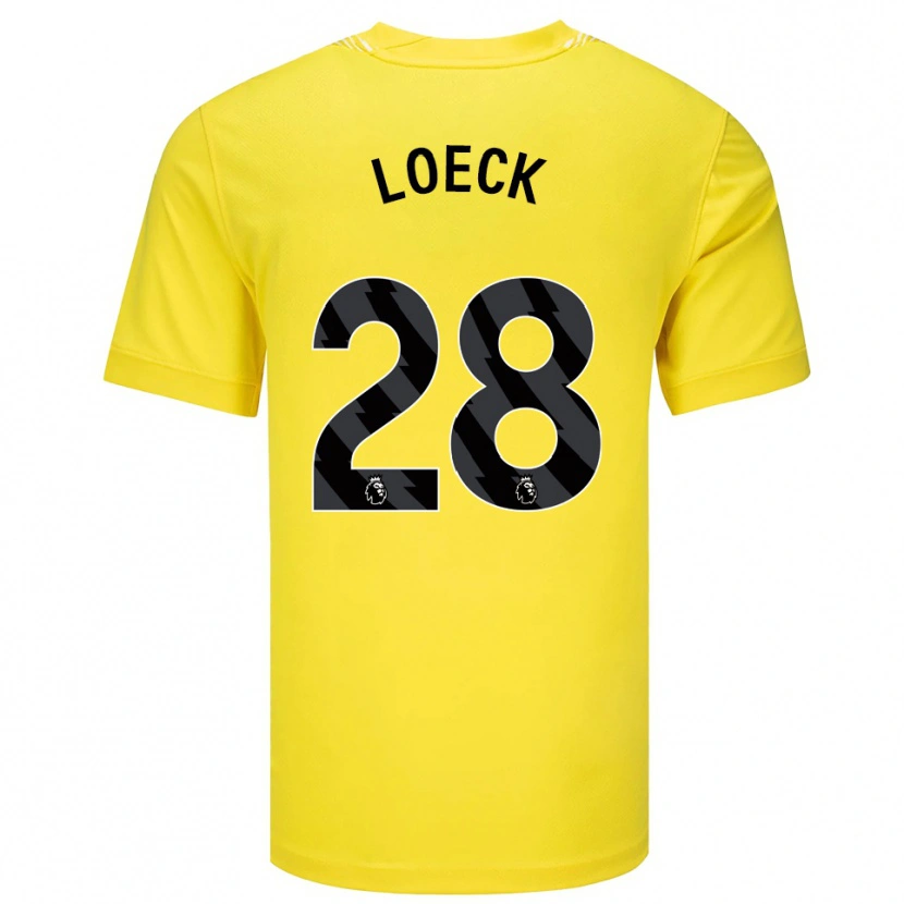 Danxen Mulher Melina Loeck #28 Amarelo Preto Camisola Guarda-Redes 2025/26 Camisa