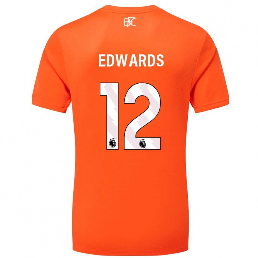 Danxen Mulher Connor Edwards #12 Laranja Branco Camisola Guarda-Redes 2025/26 Camisa