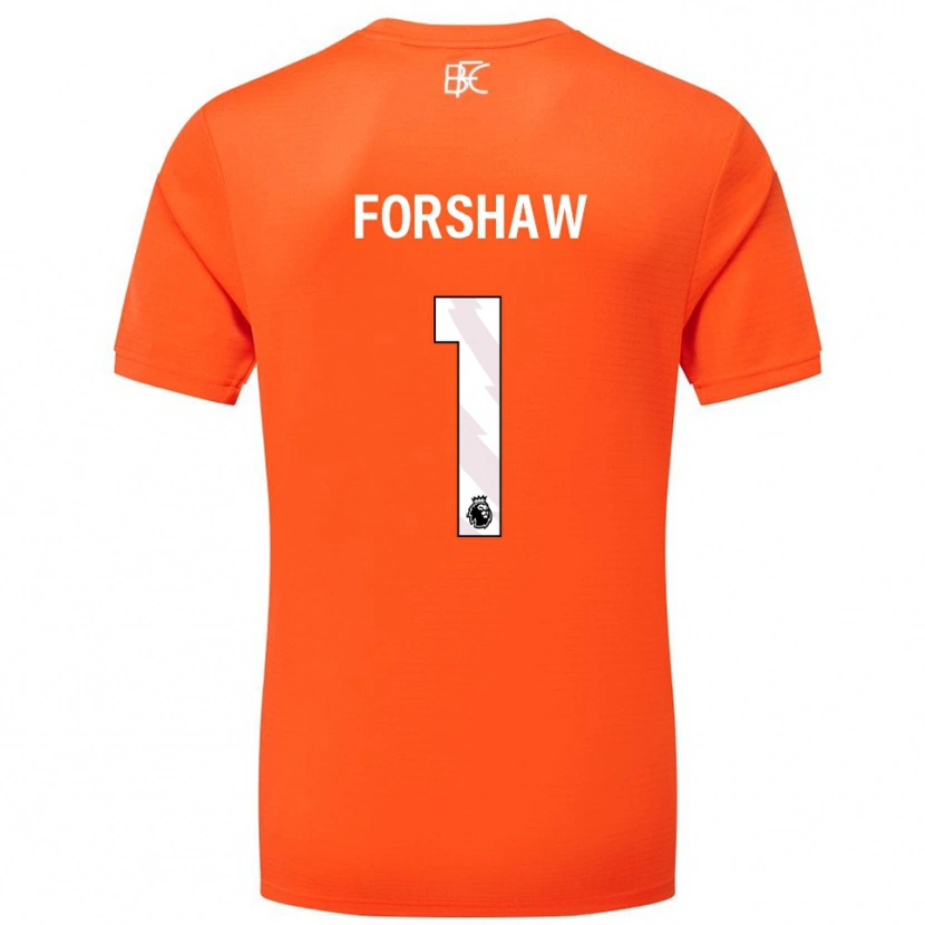 Danxen Mulher Lewis Forshaw #1 Laranja Branco Camisola Guarda-Redes 2025/26 Camisa