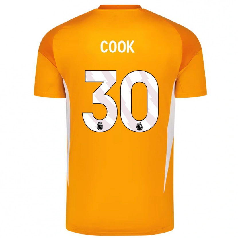 Danxen Mulher Robbie Cook #30 Laranja Branco Camisola Guarda-Redes 2025/26 Camisa