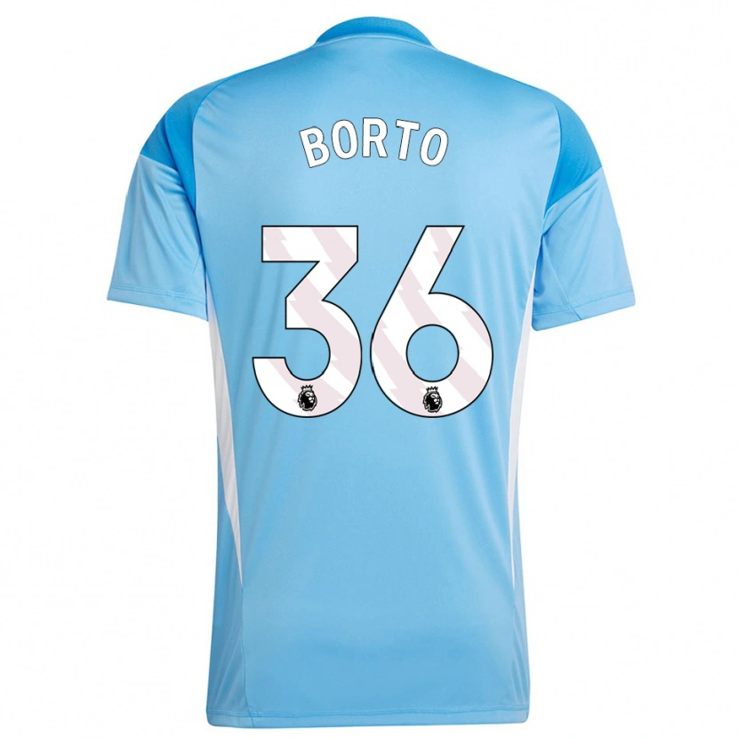 Danxen Mulher Alex Borto #36 Azul Branco Camisola Guarda-Redes 2025/26 Camisa