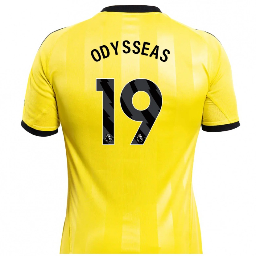 Danxen Mulher Odysseas Vlachodimos #19 Amarelo Preto Camisola Guarda-Redes 2025/26 Camisa