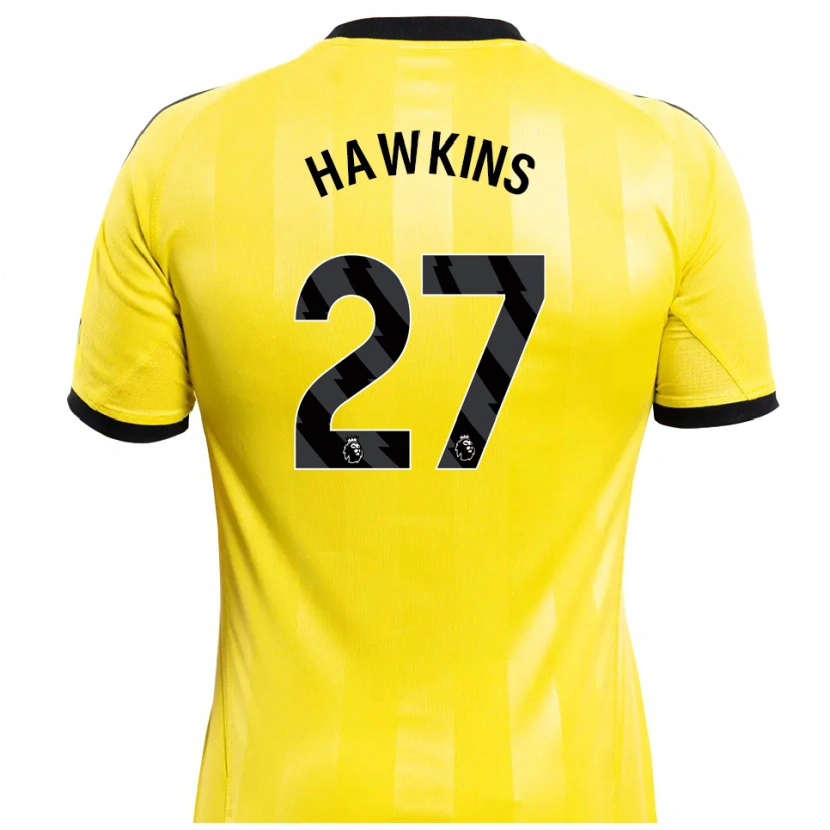 Danxen Mulher Hannah Hawkins #27 Amarelo Preto Camisola Guarda-Redes 2025/26 Camisa