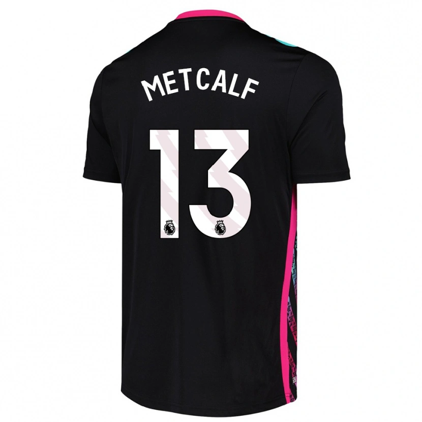 Danxen Mulher Ben Metcalf #13 Preto Branco Camisola Guarda-Redes 2025/26 Camisa