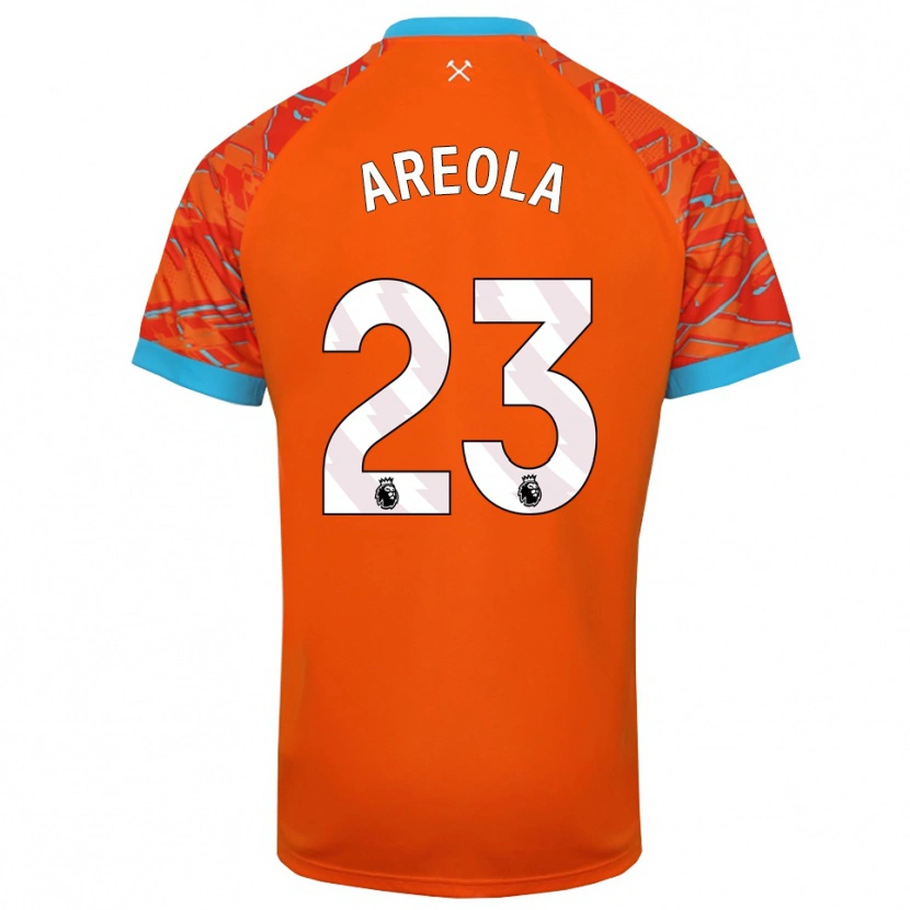 Danxen Mulher Alphonse Areola #23 Laranja Branco Camisola Guarda-Redes 2025/26 Camisa