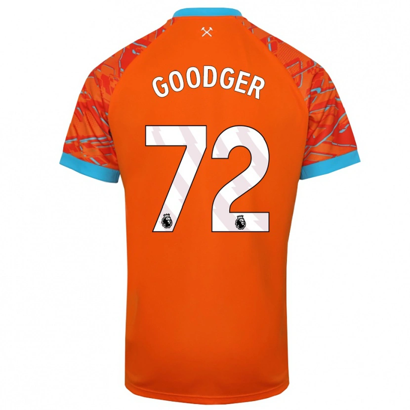 Danxen Mulher Tommy Goodger #72 Laranja Branco Camisola Guarda-Redes 2025/26 Camisa