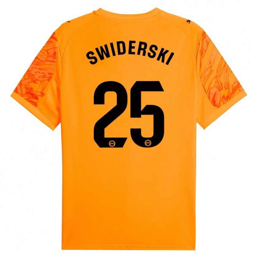 Danxen Mulher Grégoire Swiderski #25 Laranja Preto Camisola Guarda-Redes 2025/26 Camisa