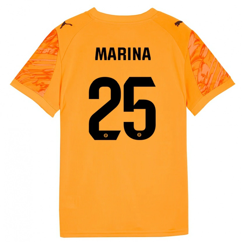 Danxen Mulher Sergi Marina #25 Laranja Preto Camisola Guarda-Redes 2025/26 Camisa