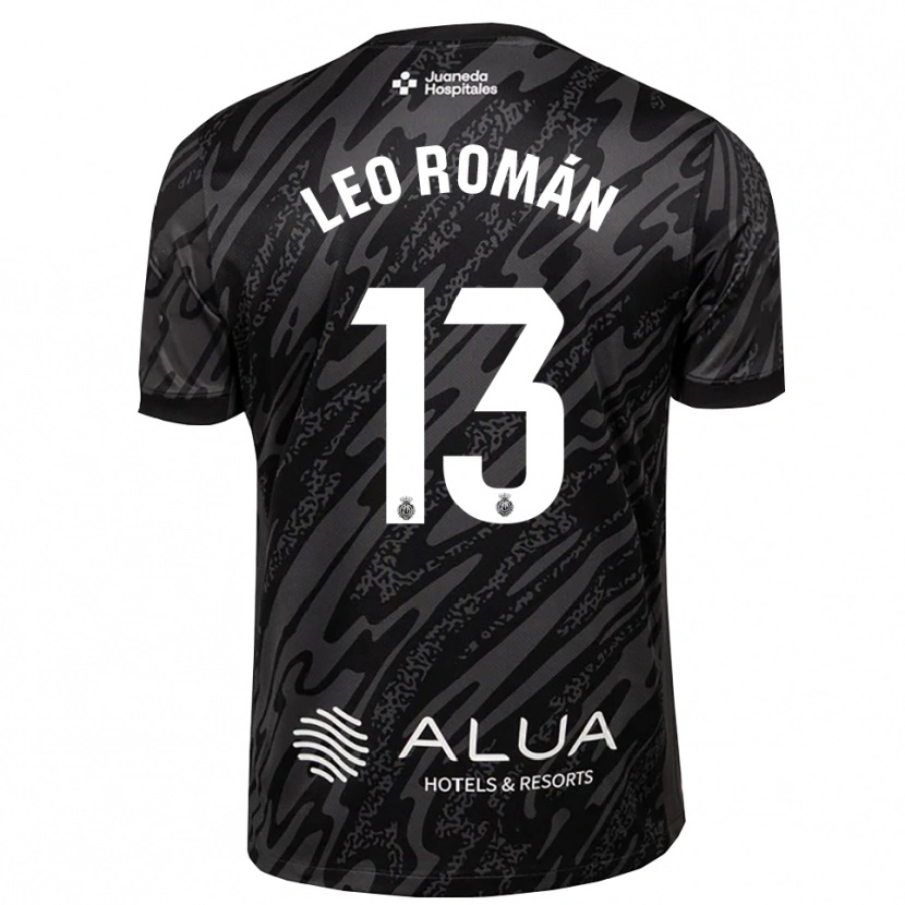 Danxen Mulher Leo Román #13 Cinza Escuro Preto Camisola Guarda-Redes 2025/26 Camisa