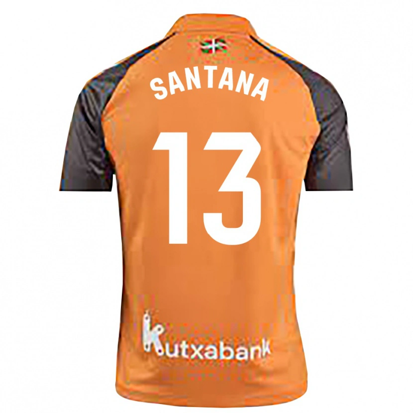 Danxen Mulher Olatz Santana #13 Preto Laranja Camisola Guarda-Redes 2025/26 Camisa