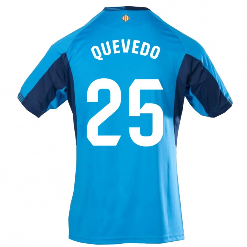 Danxen Mulher Alex Quevedo #25 Azul Branco Camisola Guarda-Redes 2025/26 Camisa