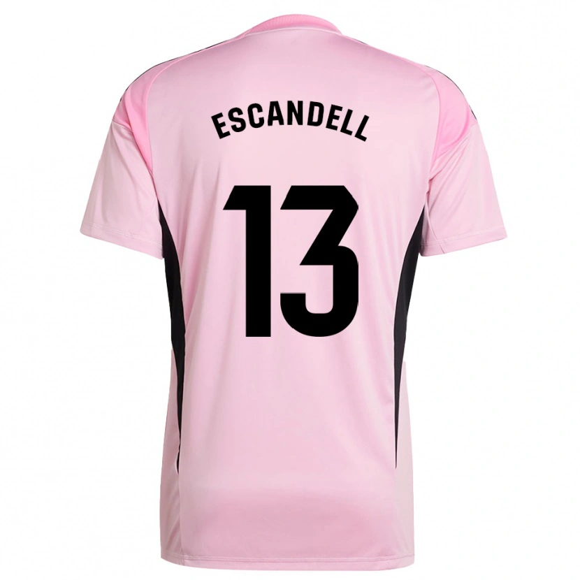 Danxen Mulher Aarón Escandell #13 Rosa Preto Camisola Guarda-Redes 2025/26 Camisa